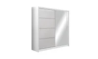 Dulap Vista Alb 180 Uși Glisante cu Oglindă
