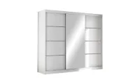 Dulap Vista Alb 250 Uși Glisante cu Oglindă