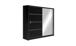Dulap Vista Negru 203 Uși Glisante cu Oglindă
