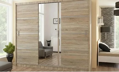 Dulap Vista Sonoma 250 Uși Glisante cu Oglindă