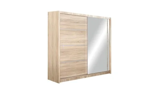 Dulap Vista Sonoma 180 Uși Glisante cu Oglindă