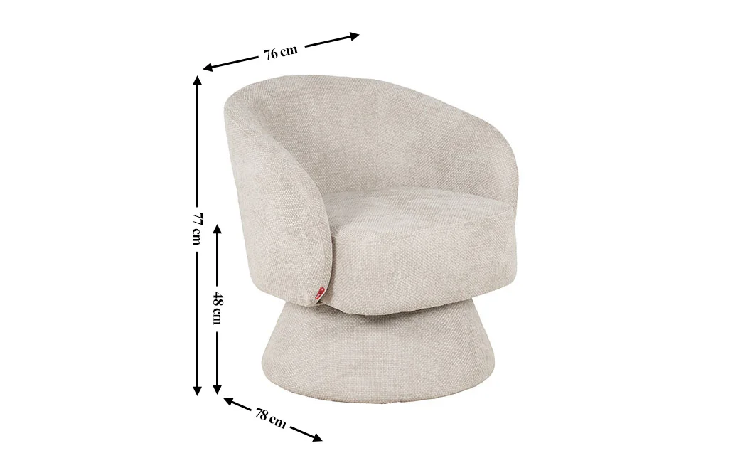 Fotoliu Rotativ LCM0107AS Bej 1