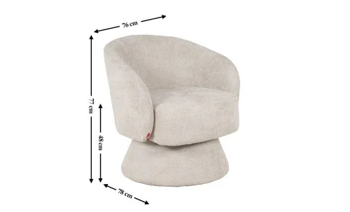 Fotoliu Rotativ LCM0107AS Bej