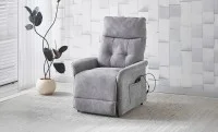 Fotoliu Rotativ cu Recliner Electric și Port Încărcare USB-C KJL6410 Gri