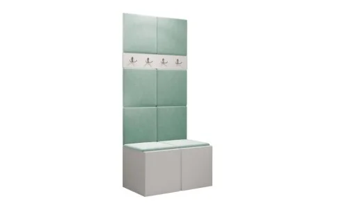 Cuier Hol Luca 10, Alb/Verde menta - Manila 11
