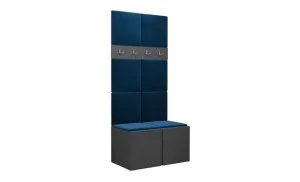 Cuier Hol Luca 10, Grafit/Albastru - Manila 26