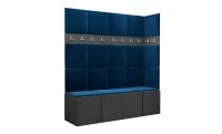 Cuier Hol Luca 12, Grafit/Albastru - Manila 26 1