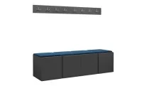 Cuier Hol Luca 14, Grafit/Albastru - Manila 26