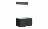 Cuier Hol Luca 15, Grafit/Verde menta - Manila 11