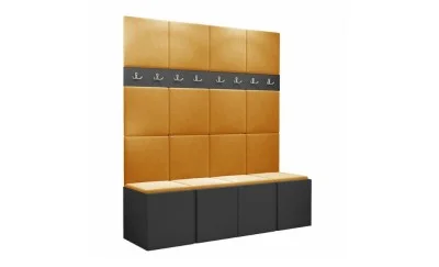 Cuier Hol Luca 13, Grafit/Galben - Manila 32