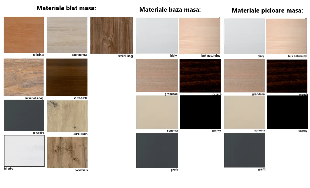 Masa Oslo 6 Alb Artisan 1