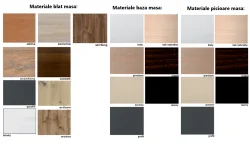 Masa Oslo 6 Alb Artisan