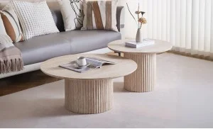 Set Măsuțe Cafea CT3858 Crem