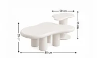Set Măsuțe cafea CT6556 Alb 2