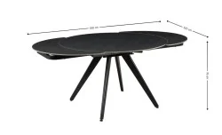 Masa Living Extensibila Blat Ceramic Gri DTM0403CR 