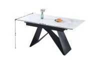 Masa Living  Extensibila Blat Ceramic Alb KJT417