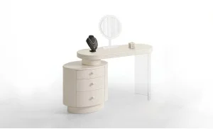 Măsuță Toaletă T651-3 Albă cu 3 culori LED și Oglindă