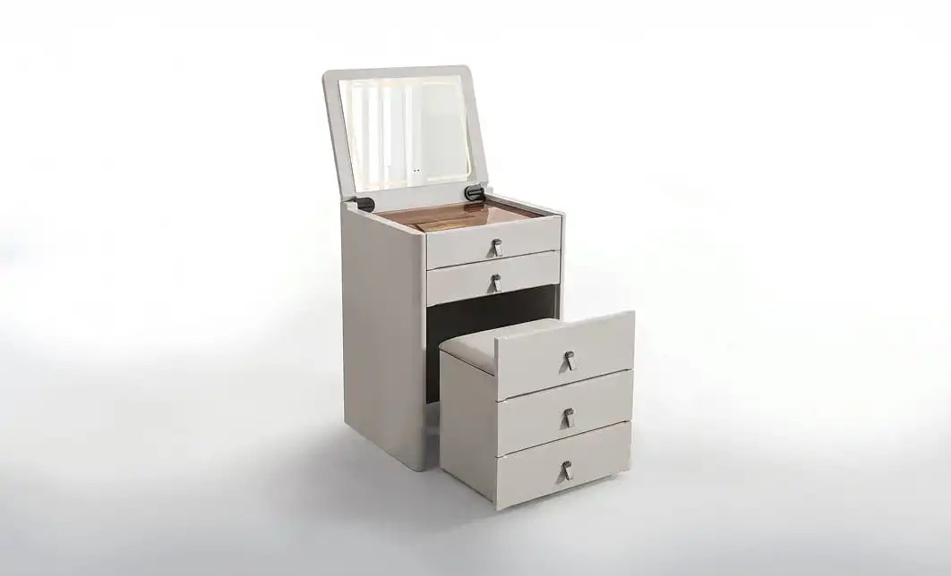 Măsuță Toaletă T658-4 Gri cu 3 culori LED și Oglindă 1