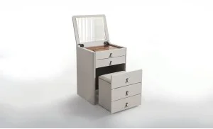 Măsuță Toaletă T658-4 Gri cu 3 culori LED și Oglindă