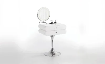 Măsuță Toaletă T660-2 Albă cu 3 culori LED și Oglindă