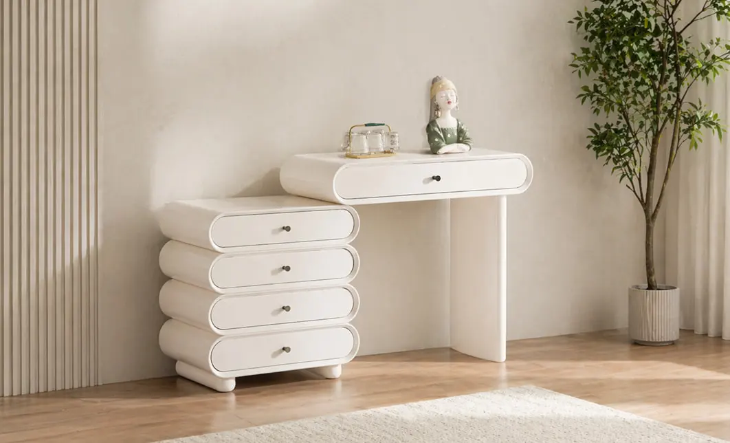 Măsuță Toaletă T668-5 Albă Extensibilă