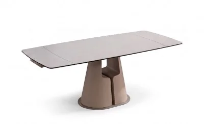 Masă Living Extensibilă Blat Ceramic Bej CT132