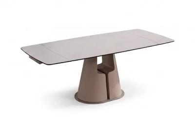 Masă Living Extensibilă Blat Ceramic Bej CT132