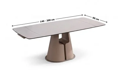 Masă Living Extensibilă Blat Ceramic Bej CT132