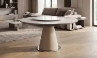 Masă Living Extensibilă CT163 cu Blat Ceramic Alb 2