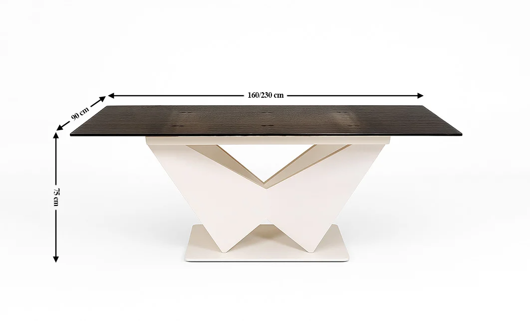 Masă Living Extensibilă cu Blat de Sticlă Securizată CT242 1