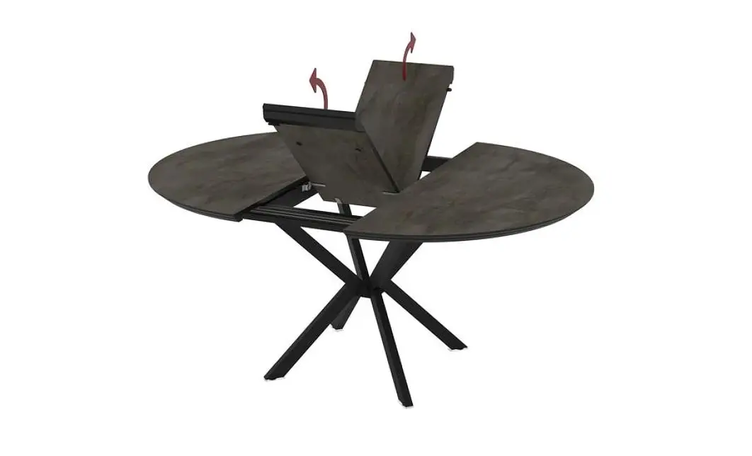 Set Masă Living Extensibilă Dobok Gri cu 4 Scaune KJC176 Bej 2