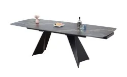 Masa Extensibila Blat Ceramic Negru/Auriu DTM0105CS