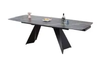 Masa Extensibila Blat Ceramic Negru/Auriu DTM0105CS