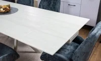 Set Masă Living Extensibilă DTM0107 Bej cu 6 Scaune DCM0104CS Gri 10