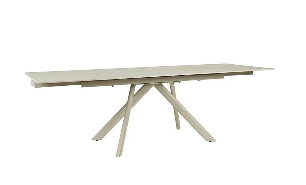 Set Masă Living Extensibilă Setul de masă extensibilă DTM0107CS Bej cu 6 scaune DCM0108CS Gri Deschis 2