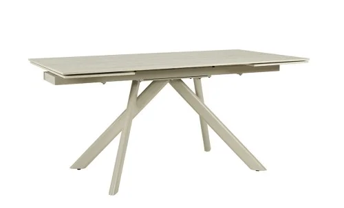 Set Masă Living Extensibilă Setul de masă extensibilă DTM0107CS Bej cu 6 scaune DCM0108CS Gri Deschis