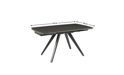 Set Masă Living Extensibilă Gri DTM0109 cu 6 Scaune Living JY6450X-M2 Gri Inchis