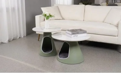 Set Măsuțe Cafea KJCT021 Alb / Verde