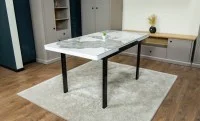 Masă Extensibilă Blat Ceramic Alb-Cappuccino KJT416 / DT018 4