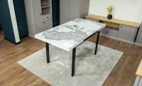 Masă Extensibilă Blat Ceramic Alb-Cappuccino KJT416 / DT018 3
