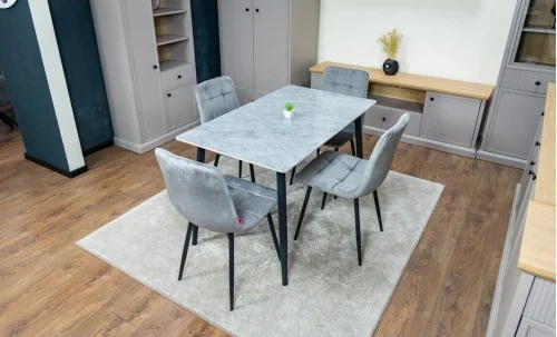 Set Masă Living cu 4 Scaune KJD6314 Gri