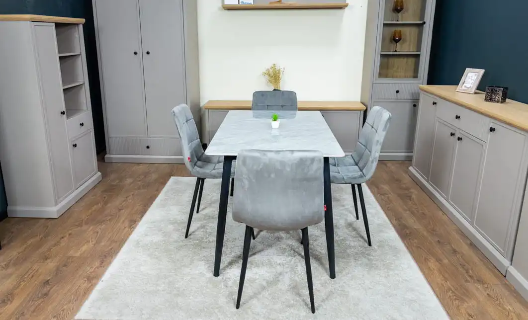 Set Masă Living cu 4 Scaune KJD6314 Gri 7