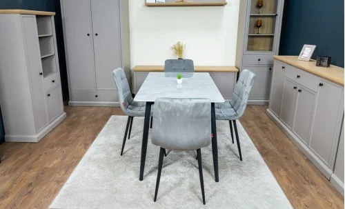 Set Masă Living cu 4 Scaune KJD6314 Gri