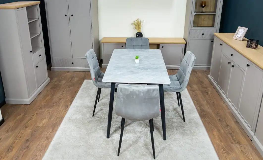 Set Masă Living cu 4 Scaune KJD6314 Gri 8