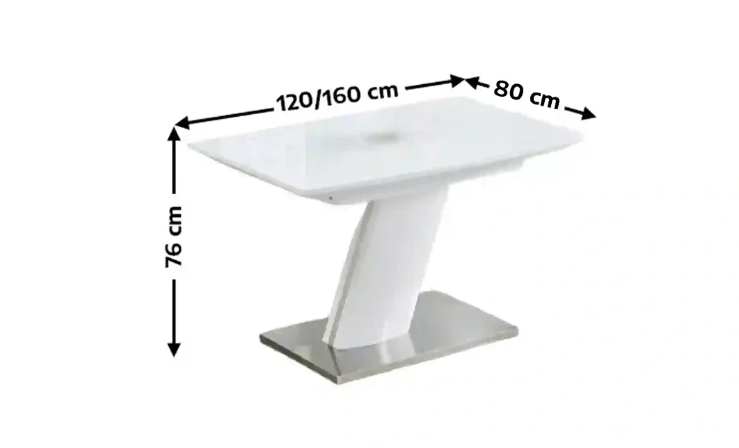 Set Masa Living Extensibila KJT380 Alb cu 6 Scaune KJC356 Bej 2