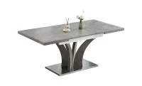 Set Masă Living Extensibilă KJT385 Gri cu 4 Scaune KJC80 Gri 2