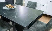 Set Masă Living Extensibilă KJT416 Neagră cu 4 Scaune J262-L Gri 5