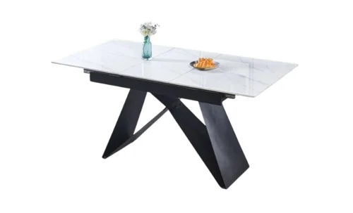 Masa Living  Extensibila Blat Ceramic Alb KJT417