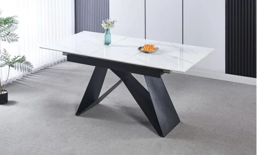 Masa Living  Extensibila Blat Ceramic Alb KJT417