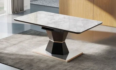 Masă Living Extensibilă Blat Ceramic KJT4712 Gri